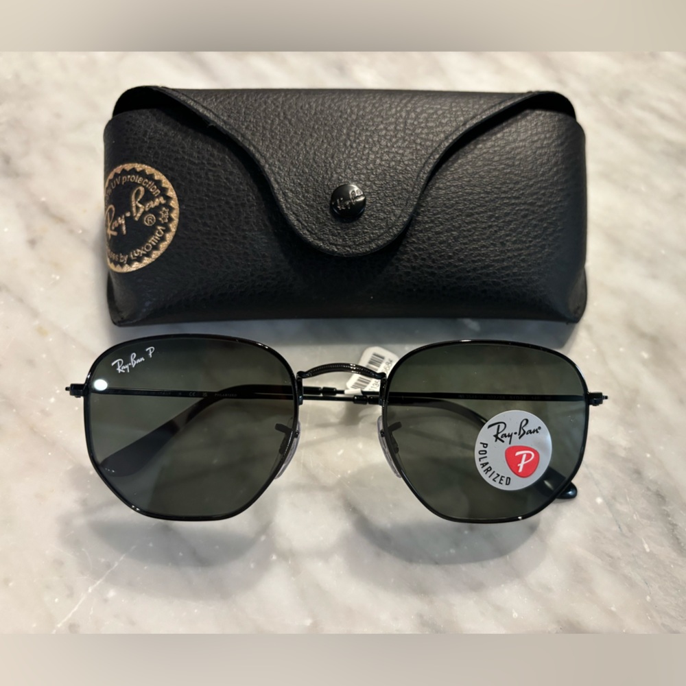 Rayban HEXAGONAL FLAT LENSES - polarized black